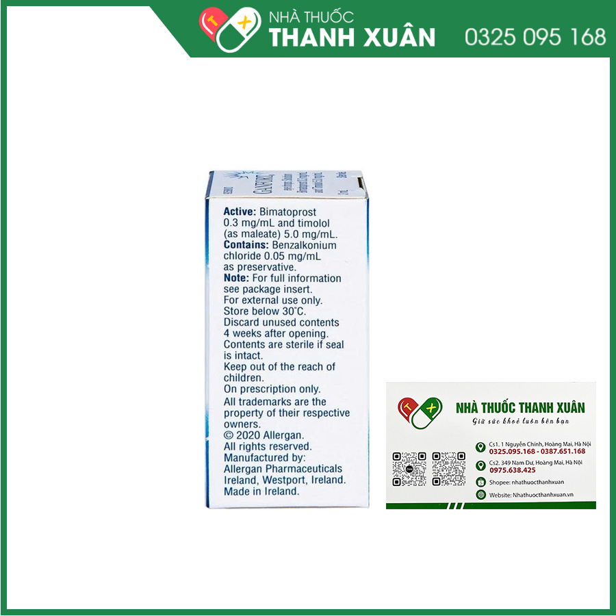 Ganfort thuốc tra mắt điều trị tăng nhãn áp, Glaucoma góc mở